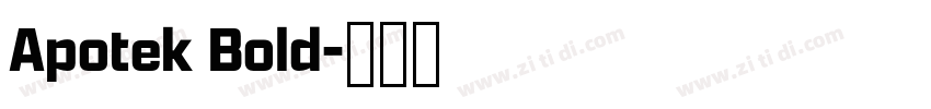 Apotek Bold字体转换